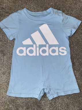 Adidas 6m baby romper with button closure